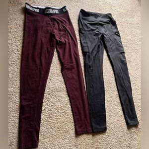 2 Pairs Of Victoria’s  Secret & PINK Leggings